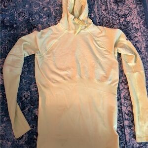 Nike Dry For Neon Yellow Seamless Hooded Athletic Top